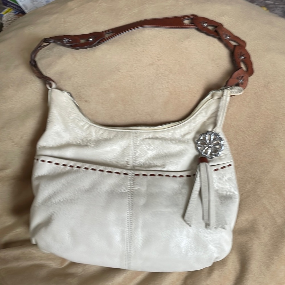 Brighton soft cream leather purse